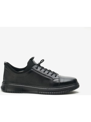   Erkek Sneaker SA-MP0795-2297 John May Sıyah Antık Baskılı