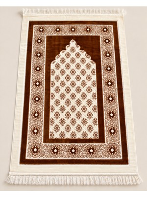 Bilenler Yıldızlı Mihrap Kadife Seccade 70X115 cm Hediyelik Çeyizlik Seccade