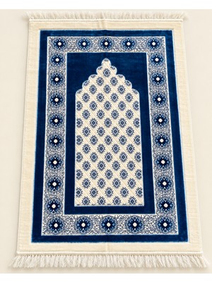 Bilenler Yıldızlı Mihrap Kadife Seccade 70X115 cm Hediyelik Çeyizlik Seccade