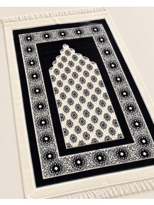 Bilenler Yıldızlı Mihrap Kadife Seccade 70X115 cm Hediyelik Çeyizlik Seccade