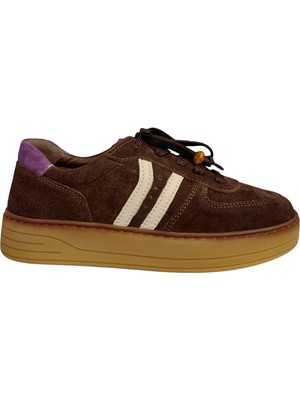Kuum K35-4321 Kadın Hakiki Süet Deri Premium Sneaker Ayakkabı