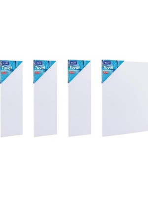 Elif 35 x 50 cm Beyaz Tuval 4'lü Paket Sanatsal Malzemeler İçin Özel Seçenek