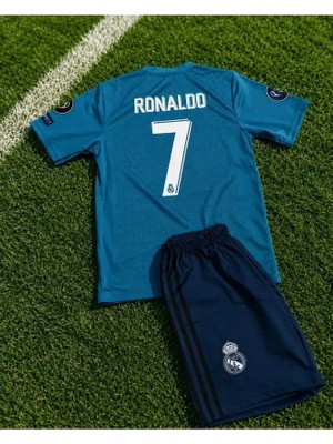 Bps Reall Madridd Ş.ligi 2017-18 Sezon Cristiano Ronaldo Çocuk Forması (Turkuaz)