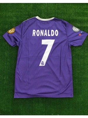 Bps Reall Madridd 2017 Cardiff Şampiyonlar Ligi Finali Cristiano Ronaldo Forması (Kısa-Kol)