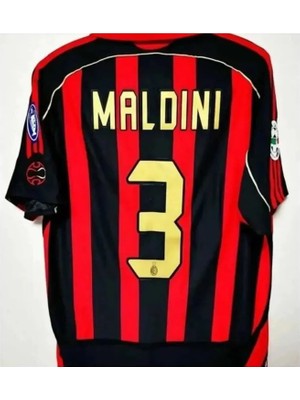 Bps A.c Milan 2006/07 Paolo Maldini Özel Nostalji Forması (Red)