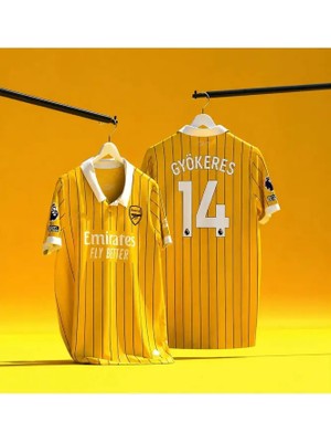 Bps Arsenal 2024-25 Sezonu Viktor Gyökeres Özel Konsept Forması (Yellow)