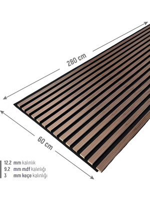 St. Morritz Akustik Ahşap Duvar Paneli Lambiri 60*280 cm