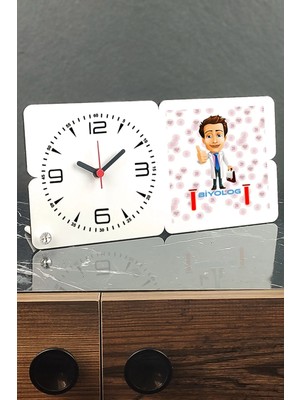 St. Morritz Biyolog Ahşap Masa Saati 003
