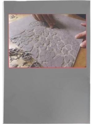 Linol Tabaka Levhası A3 30X42 cm 2mm Gri 1 Adet Linolyum Tabaka Gri Linol Muşamba Baslı Levha