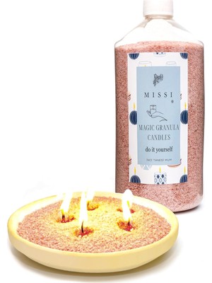 Missi Yaratıcı Inci Tozu Black Vanilya Kokulu Taba Renk Mum (30 Adet Fitil ile BIRLIKTE)-400 gr