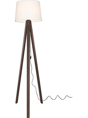 St. Morritz Tripod Lambader Konik Kumaş Başlık Krem Kahve LY684