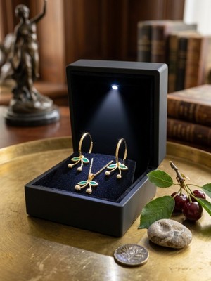 Papatya Silver 925 Ayar Gümüş Özel Tasarım Kiraz Kolye Küpe Set.rose.gold.rodaj Renk Seçeneği