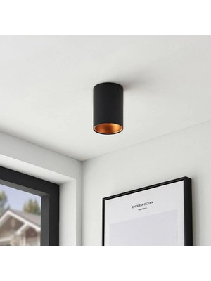 St. Morritz 7 Watt GU10 Günışığı Ledli, 10 Cm, Alüminyum Kasa Sıva Üstü Dekoratif Tavan Armatürü, LED Aplik