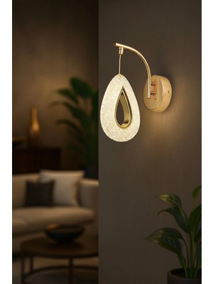 St. Morritz Dali Ledli Dimmer Modern Lüks Aplik (3 Renk Led; Sarı-Beyaz-Gün Işığı) - Gold