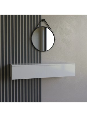 Iki Çekmeceli Konsol 100 cm Mdf Duvara Monte