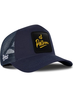 BlackBörk El Patron Logolu Lacivert Trucker Şapka