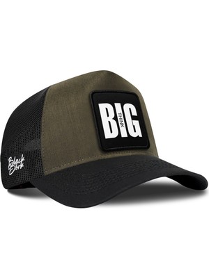 BlackBörk Big Think Logolu Cordura Siyah-Haki Trucker Şapka