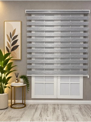 Perde Konağı Bambu Gri Zebra Perde | Modern ve Doğal Dekorasyon | Özel Ölçü