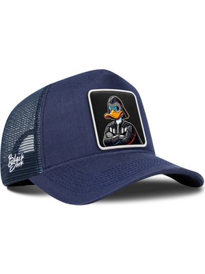 BlackBörk Duckside Logolu Cordura Lacivert Trucker Şapka