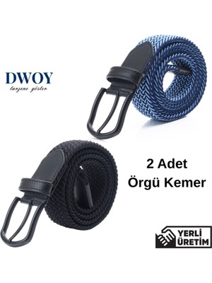 Dwoy Elastik Örgü Kemer 2'li Set