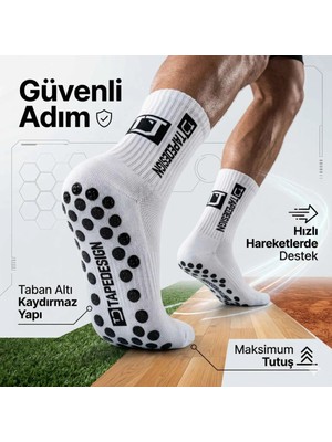 Çoraplar Burada Erkek Kaydırmaz Futbol Basketbol Tenis Spor Çorap | Beyaz Kaymaz Tabanlı Dikişsiz Parfümlü