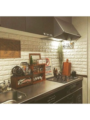 Kendinden Yapışkanlı Tuğla Duvar Paneli 70X77 cm 6 Adet