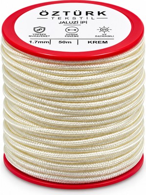 Öztürk Tekstil ip 1.7 mm Jaluzi Stor Perde ve Plise Ipi 50 Metre Polyester