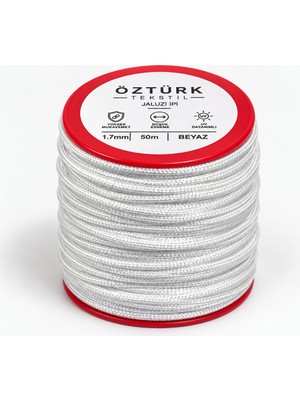 Öztürk Tekstil ip 1.7 mm Jaluzi Stor Perde ve Plise Ipi 50 Metre Polyester