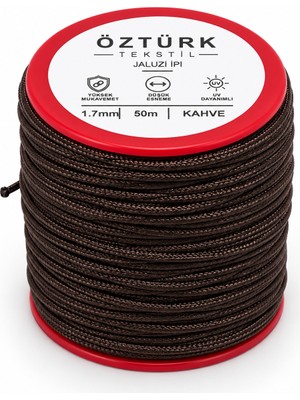 Öztürk Tekstil ip 1.7 mm Jaluzi Stor Perde ve Plise Ipi 50 Metre Polyester