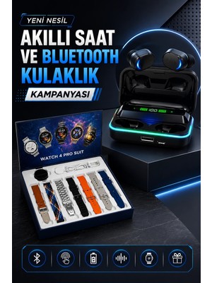 Genel Tedarik Powerbank Bluetooth Kulaklık ve Akıllı Saat 7 Kordonlu Metal Kordon Plastik Kordon