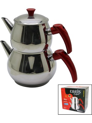 Store Aile Büyük Boy Küre Çelik Çaydanlık Seti Üst: 1.2lt - Alt: 2lt