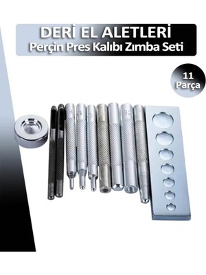 St. Morritz Perçin ve Çıtçıt Için 11 Parça Pres Kalıbı Seti Çelik