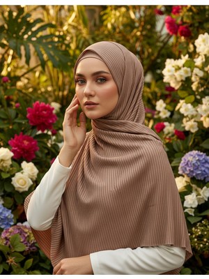 Modakaşmir Moda Kaşmir Satır Çizgili Pamuklu Şal