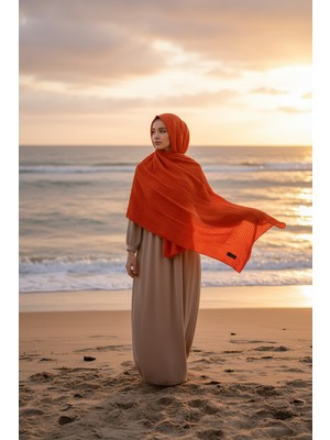 Modakaşmir Moda Kaşmir Satır Çizgili Pamuklu Şal
