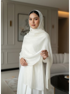 Modakaşmir Moda Kaşmir Satır Çizgili Pamuklu Şal