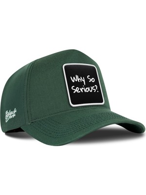 BlackBörk Why So Serious Logolu Cordura Petrol Yeşili Beyzbol Şapka