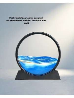 Meks Minimalist Şeffaf Dekoratif Kum Saati 1 Adet Masa Aksesuarı