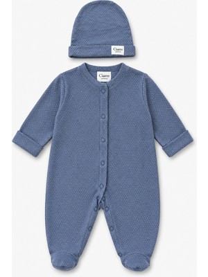 Ciorre Cıorre Bebek Takımı Mini Navy Dots Örme 0-3 Ay