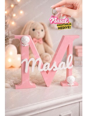 20 cm Kişiye Özel Plastik Isimli Dekoratif Harf | Bebek ve Çocuk Odası Isim Süsü