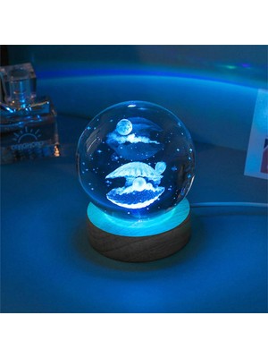 Pileli Store Kristal Cam Küre Işıklı
