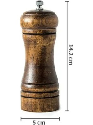 St. Morritz Ahşap Baharat Tuz Öğütücü Değirmen Tuzluk Baharatlık 14 cm Tek Adet Kahverengi