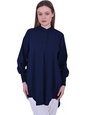 Invee Patlı Tunik Lacivert 6834