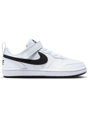 Nike DV5457 Court Borough Low Recraft Beyaz-Siyah Kız Çocuk Spor Ayakkabı