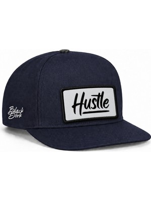 BlackBörk Hustle Logolu Lacivert Hip Hop Şapka