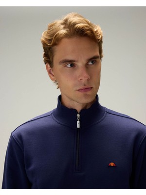 Ellesse Yarım Fermuarlı Lacivert Erkek Sweatshirt 5WM3580