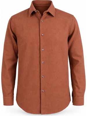 Trender Keten Camel Erkek Gömlek 27KMT8000011