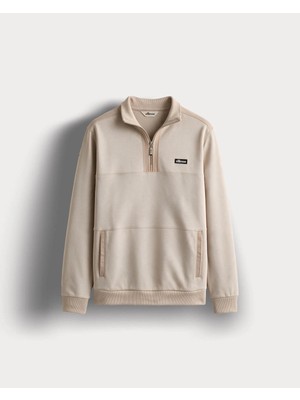 Ellesse Yarım Fermuarlı Taş Erkek Sweatshirt 6WM1025