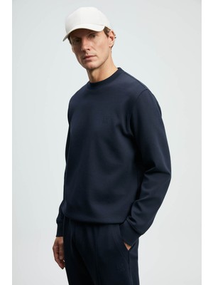 Lufian Grand Lacivert Erkek Sweatshirt 112030192