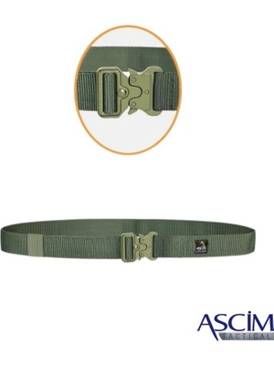 Ascim Ayarlanabilir Taktik Kemer – Poly-Metal Tokalı Dayanıklı Outdoor & Günlük Pantolon Kemeri (3.5 cm / 145 Cm)