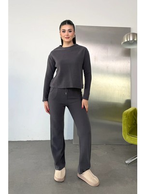 Giysa Kadın Bisiklet Yaka Selanik Takım Füme - 27K 2699